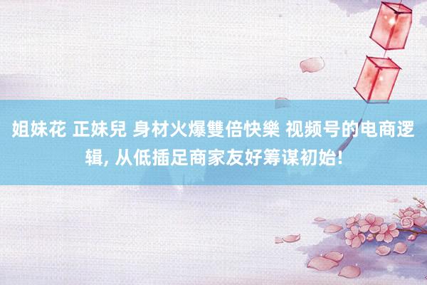 姐妹花 正妹兒 身材火爆雙倍快樂 视频号的电商逻辑， 从低插足商家友好筹谋初始!
