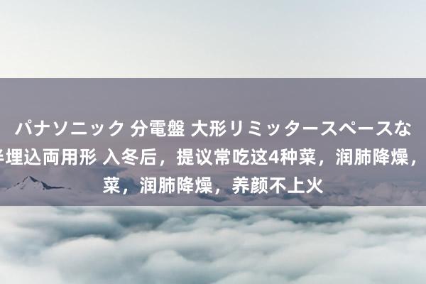 パナソニック 分電盤 大形リミッタースペースなし 露出・半埋込両用形 入冬后，提议常吃这4种菜，润肺降燥，养颜不上火