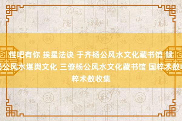 性吧有你 挨星法诀 于齐杨公风水文化藏书馆 赣南杨公风水堪舆文化 三僚杨公风水文化藏书馆 国粹术数收集