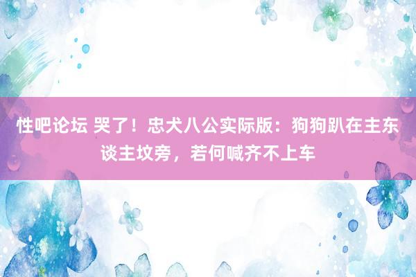 性吧论坛 哭了！忠犬八公实际版：狗狗趴在主东谈主坟旁，若何喊齐不上车