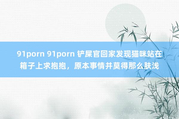 91porn 91porn 铲屎官回家发现猫咪站在箱子上求抱抱，原本事情并莫得那么肤浅