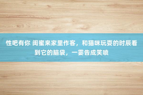 性吧有你 闺蜜来家里作客，和猫咪玩耍的时辰看到它的脑袋，一霎告成笑喷