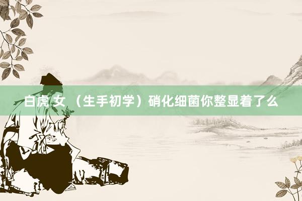 白虎 女 （生手初学）硝化细菌你整显着了么