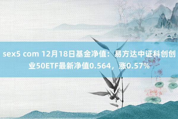 sex5 com 12月18日基金净值：易方达中证科创创业50ETF最新净值0.564，涨0.57%