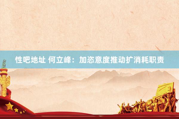 性吧地址 何立峰：加恣意度推动扩消耗职责