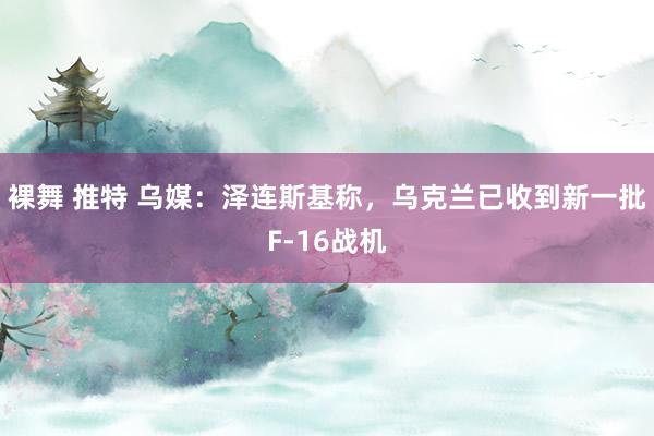 裸舞 推特 乌媒：泽连斯基称，乌克兰已收到新一批F-16战机
