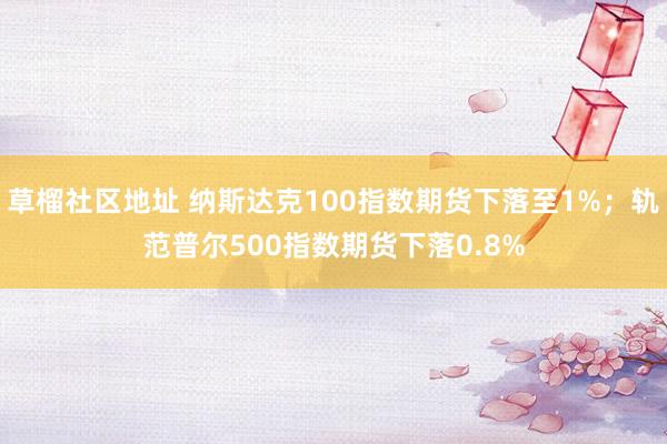 草榴社区地址 纳斯达克100指数期货下落至1%；轨范普尔500指数期货下落0.8%