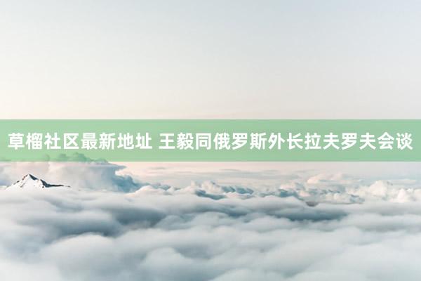 草榴社区最新地址 王毅同俄罗斯外长拉夫罗夫会谈