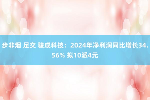 步非烟 足交 骏成科技：2024年净利润同比增长34.56% 拟10派4元