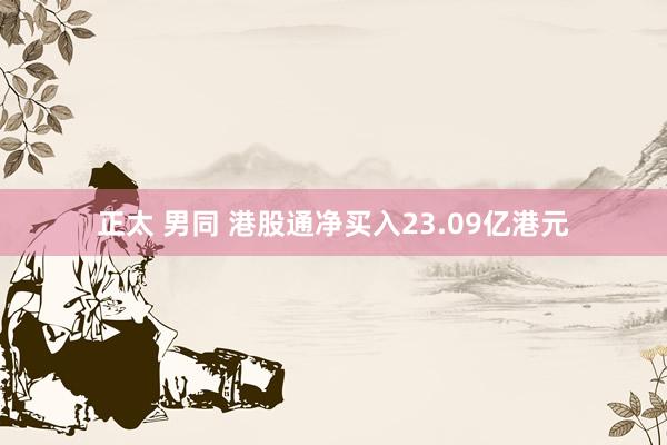 正太 男同 港股通净买入23.09亿港元