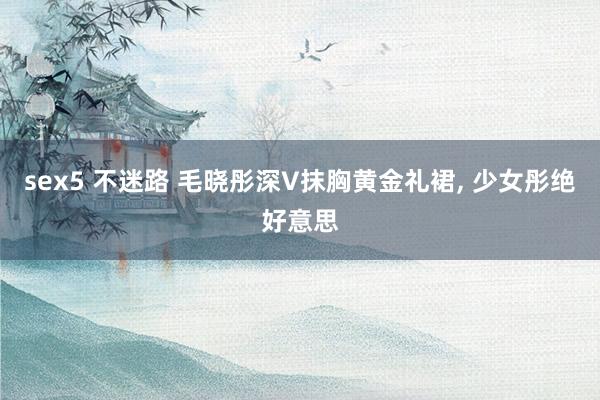 sex5 不迷路 毛晓彤深V抹胸黄金礼裙，<a href=