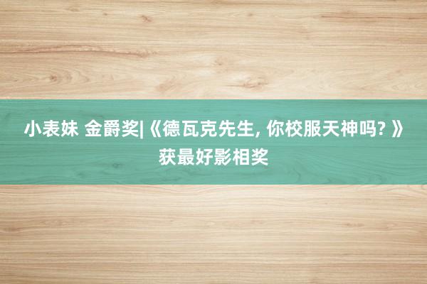 小表妹 金爵奖|《德瓦克先生， 你校服天神吗? 》获最好影相奖